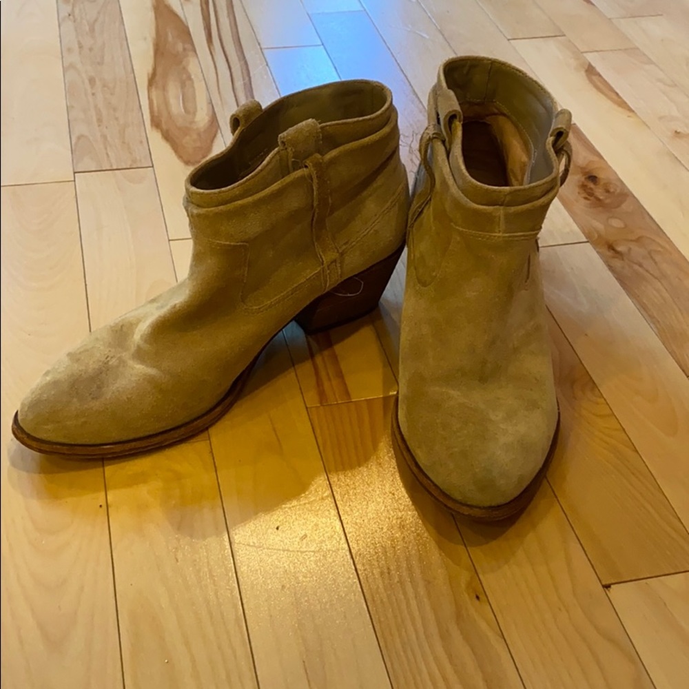Joie Ajax tan Suede Ankle Booties - Picture 2 of 5